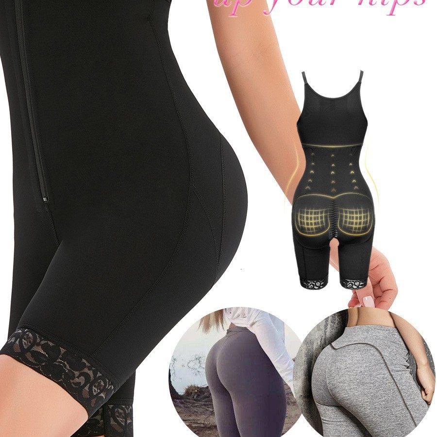 Fajas Colombianas Originales Women High Compression Slimming Control Belly Garments Front Closure Buttocks Butt Lifter Shaper 220708