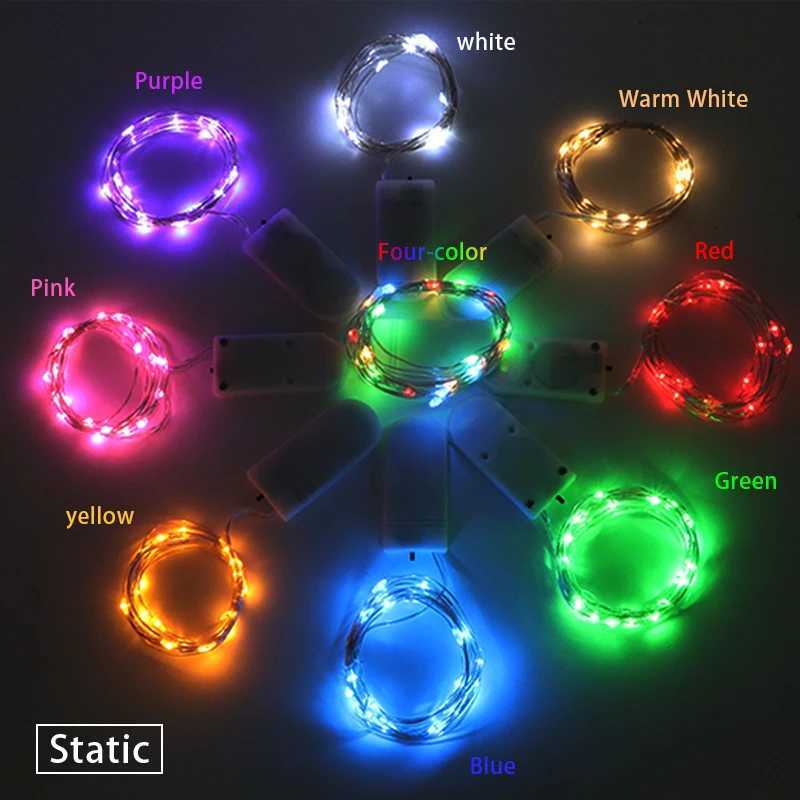 1M 2M 3M Fairy Light CR2032 Battery Powered LED Mini Christmas Light Copper Wire String Light For Wedding Xmas Garland Party W250701