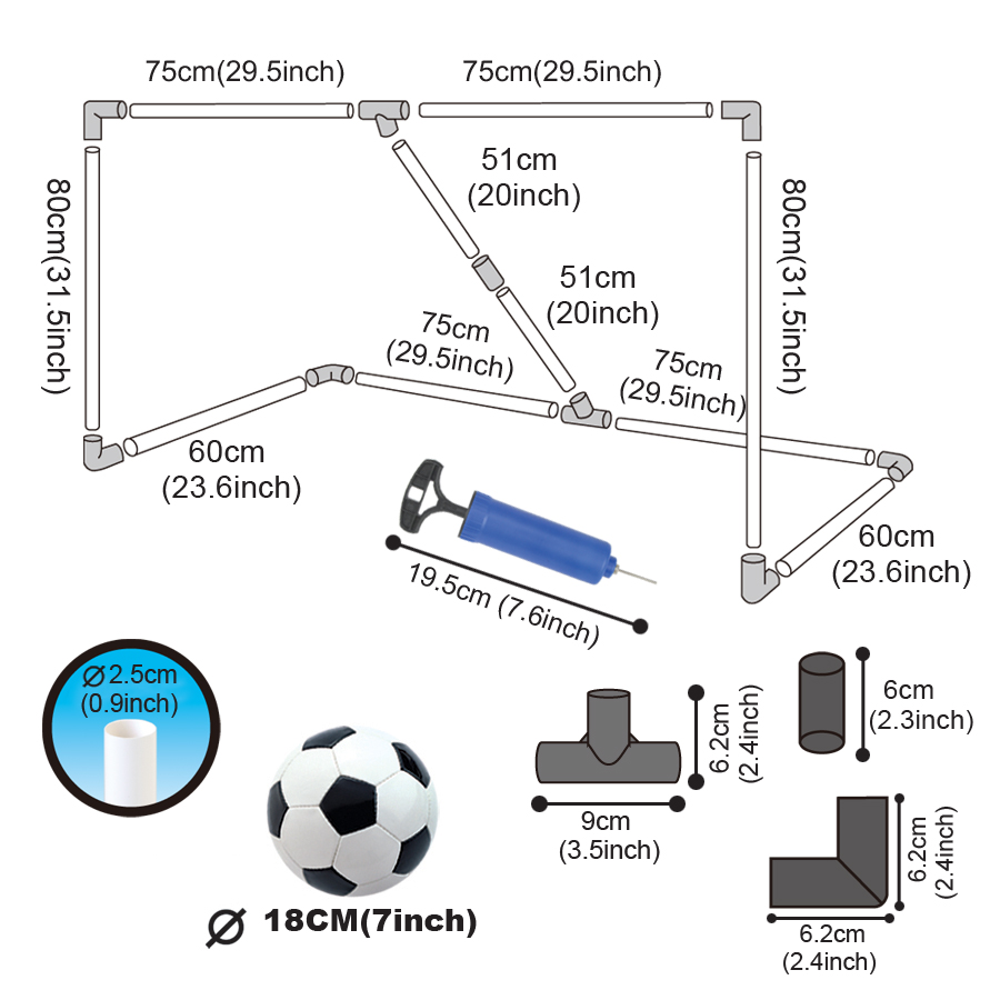 Portable Folding Childrens Soccer Goal Toy for Outdoor Play - Perfect for Beaching