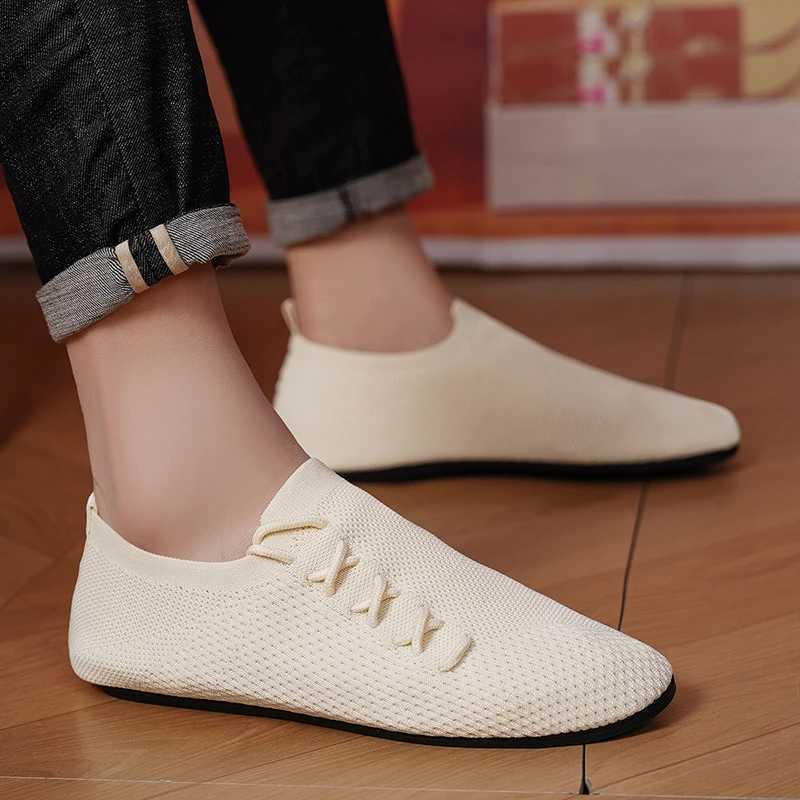 YRZL Thin Bott Breathable Mesh Loafers Men Anti-Slip Driving Shoes Summer Casual Cfortable Walking Shoes Off Mens Y250707