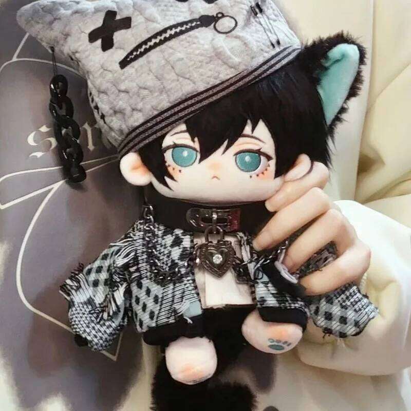 20CM BLUE LOCK Rin Itoshi Attribute Girl Stuffed Toys Student Plush Adorable Delicacy Furry Ears Xmas Gift Cotton Doll