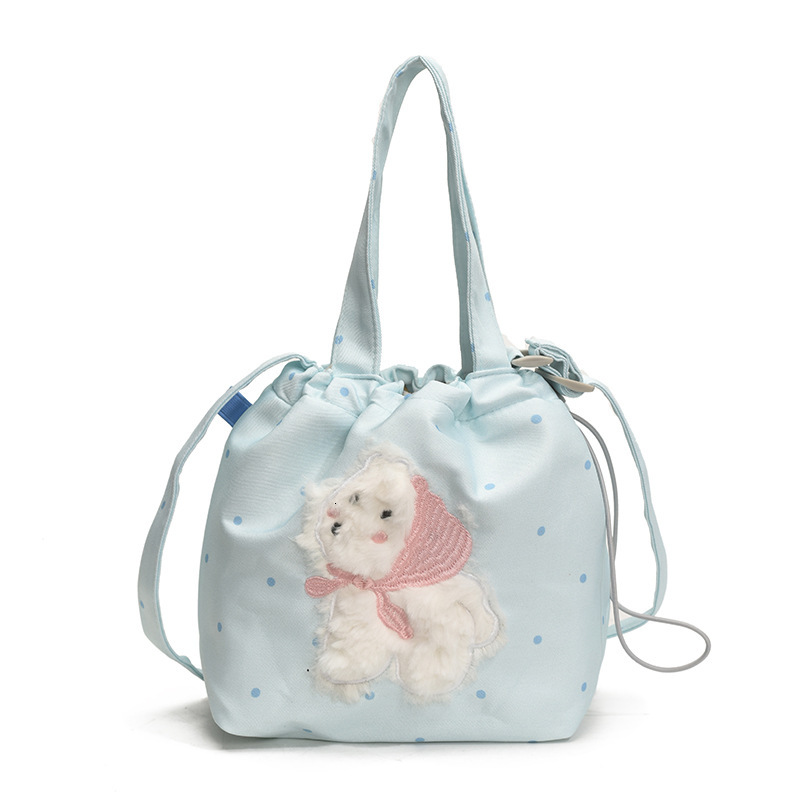 Free shipping designer Summer High-End Commuting Phone Crossbody Bag Small Bag for Women 2025 New Versatile Cute Embroidered Drawstring Canvas Bag