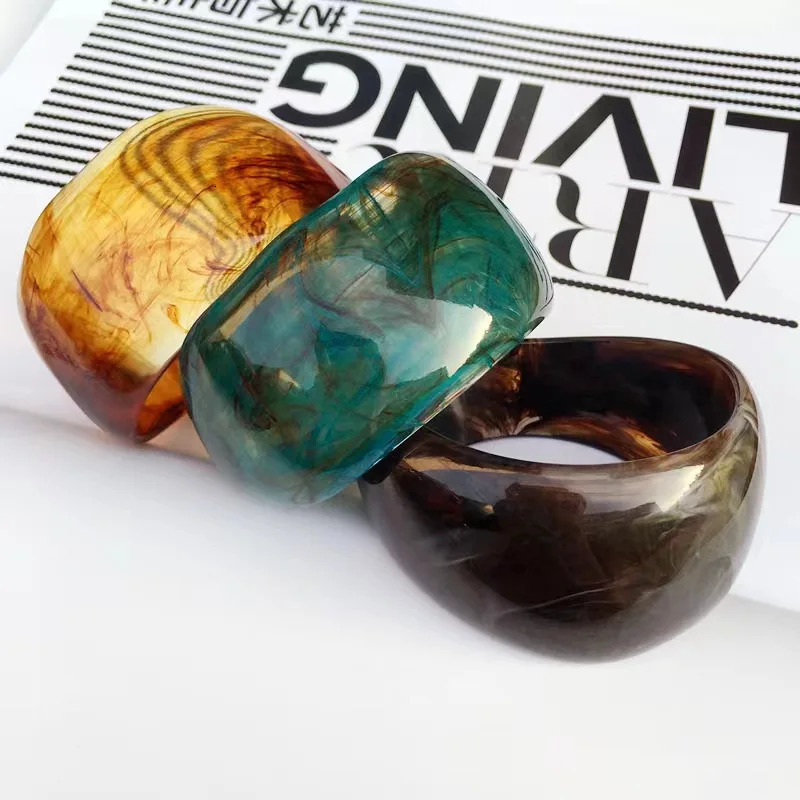 Fashionable irregular bangles with marble pattern for women bracelets for women 250701