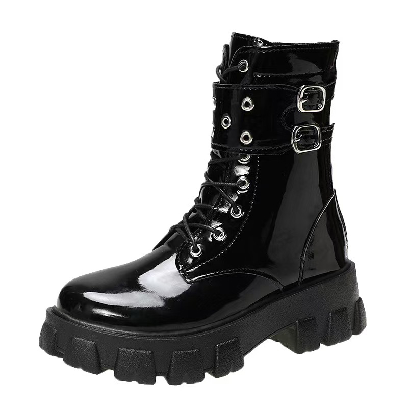 Female designer boots ankle Martin boots and nylon boots combat boots nylon cloth attached to ankle strap thick soled boots 35-43