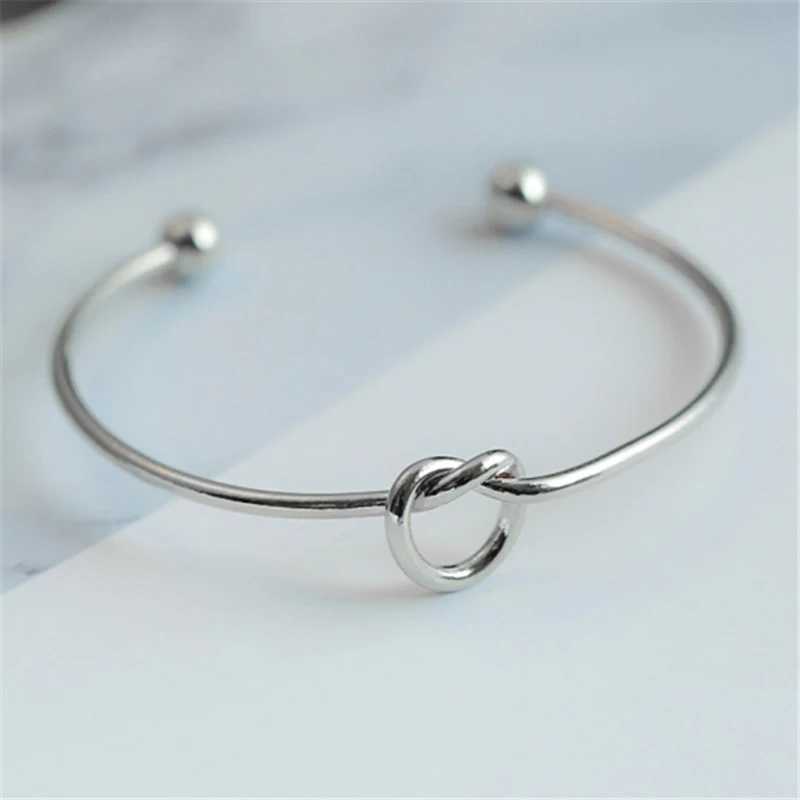 Trendy Open Bracelet Bangles for Women Metal Twist Round Circle Charms Cuff Bangle Simple Gold Silver Color Jewelry Gift XJ250707