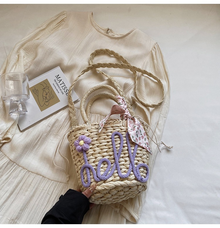 Free shipping designer 2025 New Women Straw Bag High-Quality Texture Niche Crossbody Bag Bucket Bag Fashion Versatile Woven Handbag