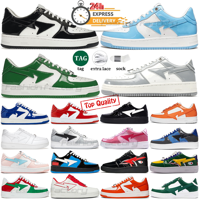 Designer Shoes Mens Womens Sneakers Black Green Grey Blue Red Low Shark patent Leather Camouflage Skateboarding Jogging Sports Trainers schuhe chaussure