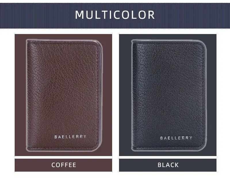 Mens Minimalist Slim Wallet PU Leather Holder Bag Frt Pocket Purse For B Gift Y250707