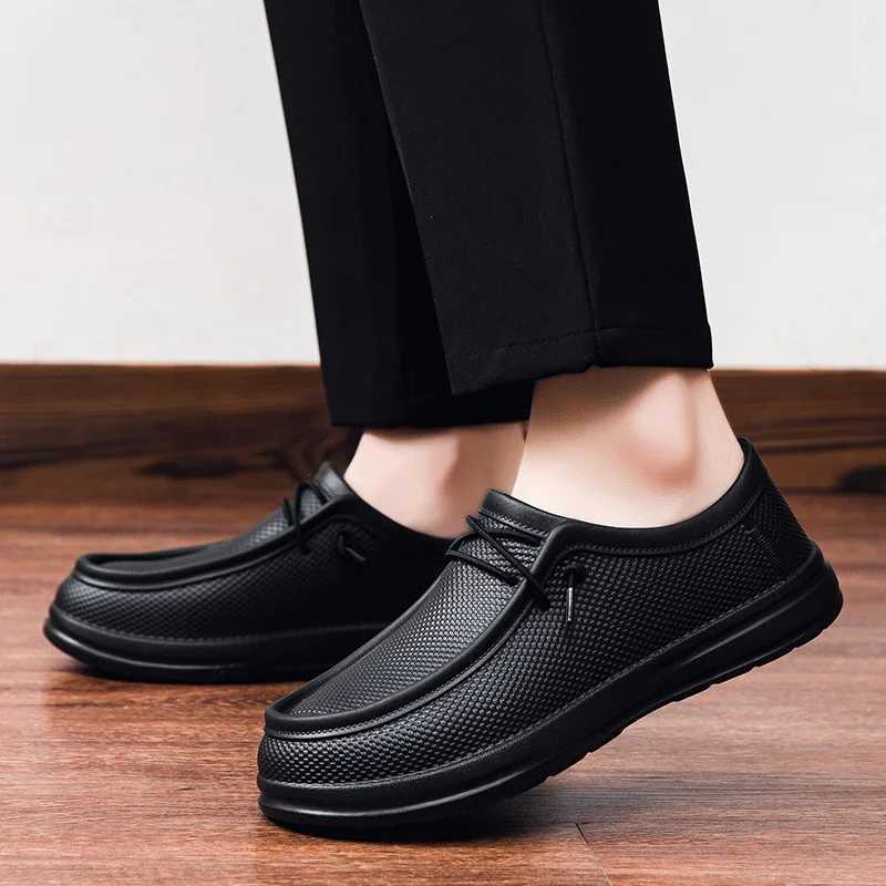 Mens Kihen Working Shoes Non-slip Waterproof Chef Shoes Fion Men Casual Work Shoes Outdoor Water Shoes Plus Size 40-47 Y250707