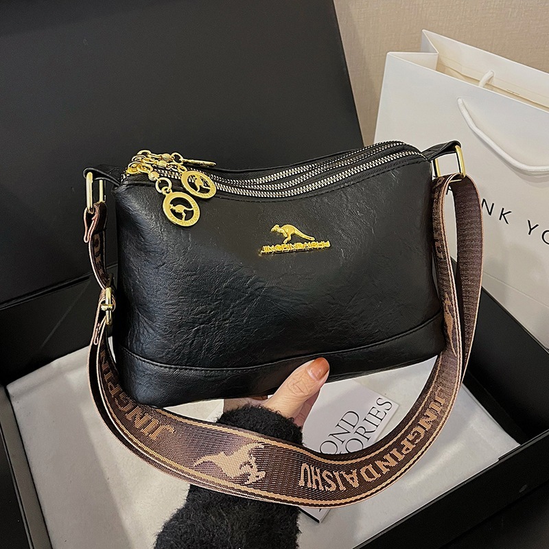 Free Shipping Kangaroo Middle-aged Mother Bag 2025 Designer Multifunctional Texture Three-layer Single Shoulder Soft Leather Large Capacity Women'