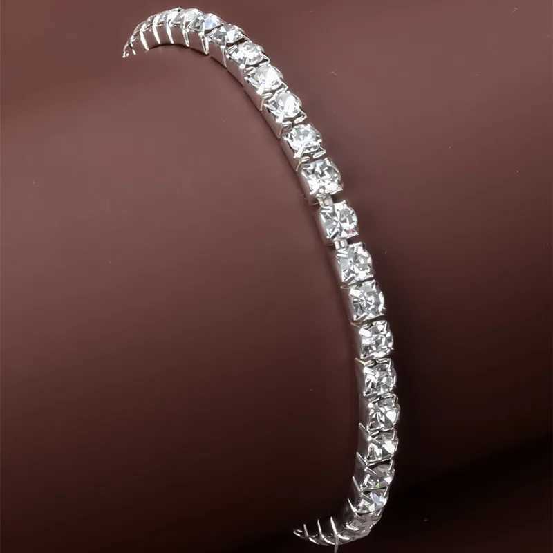 Women Crystal Bangles Rhinestone Elastic Round Bracelets for Women Gold Color Wrist Accessories Fashion Wedding Jewelry XJ250707