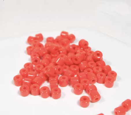 6mm 50pcs Cylindrical Bracelet Beaded Jewelry Handmade Accessories Loose Bead Multi-Color Gradient Acrylic Solid Color Beads