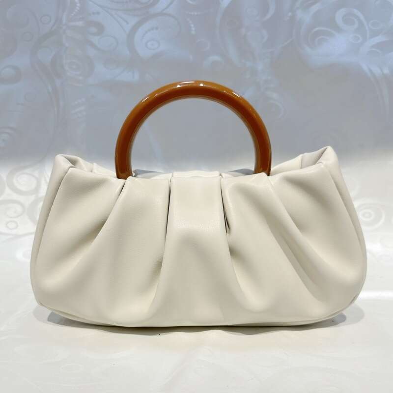 Wrinkled Cloud Bag 2025 New Banquet Bag Resin Large Circular Handbag Fashion Style Women's Bag