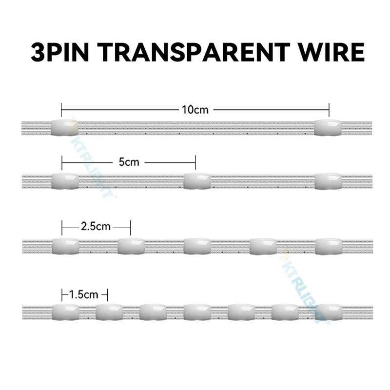 DC12V WS2811 RGB Addressable LED Strip 1000 LEDs Waterproof IP68 for Outdoor Garden Indoor Holiday Decoration Pixel String W250701