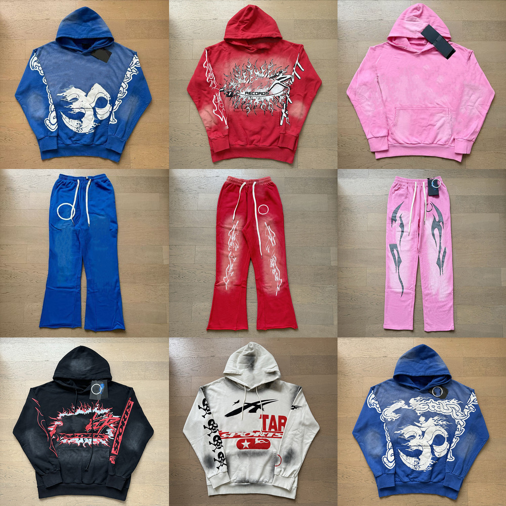 Designer Mans hoodies helles Tracksuits Classic Vintage Washed Graffiti Pullover Sweatshirt Hip-hop Mens Womens Y2k Rapper helles Streetwear Pants tops 6a