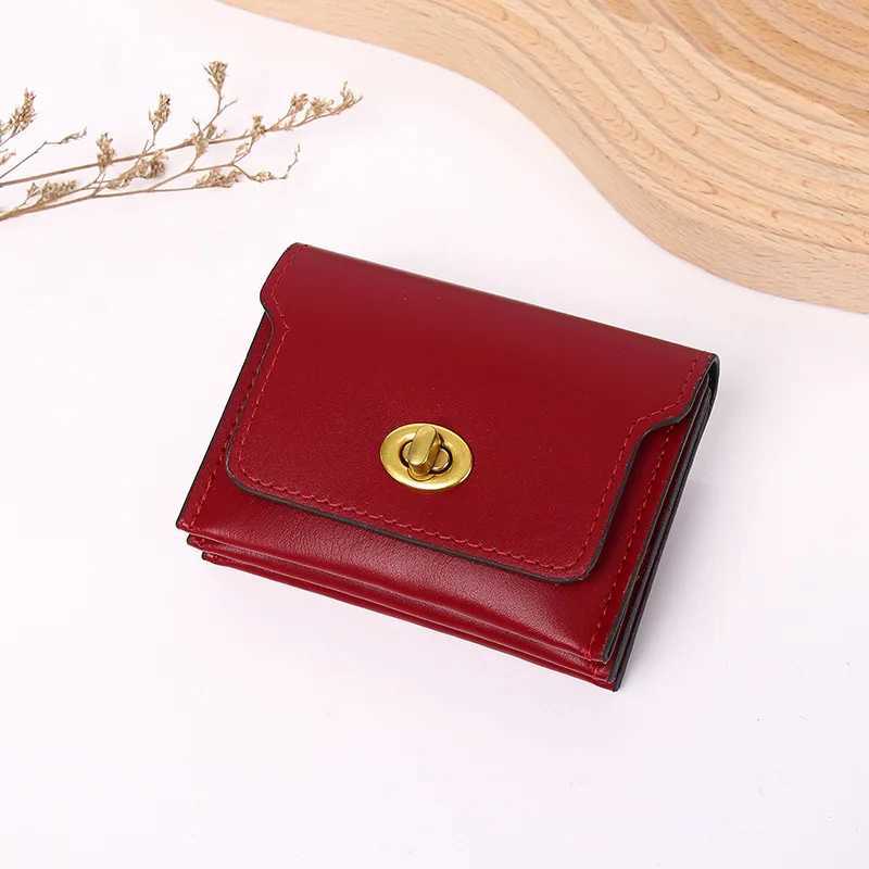 New Wen Wallets Fi Short Hasp Pu Leather Purses For Wen Portable Mtifunctial Mey Bag Small Coin Card Holders Y250707