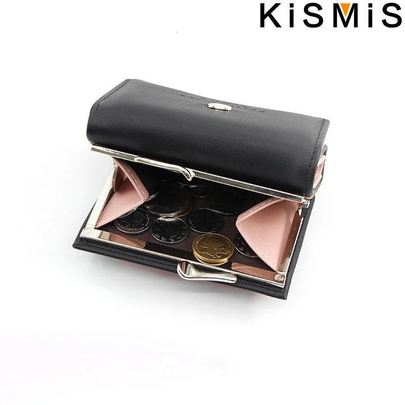 KISMIS Womens Short Wallet - Small Coin Purse with Hasp and Zipper Cute Ladies Card Purses 250704