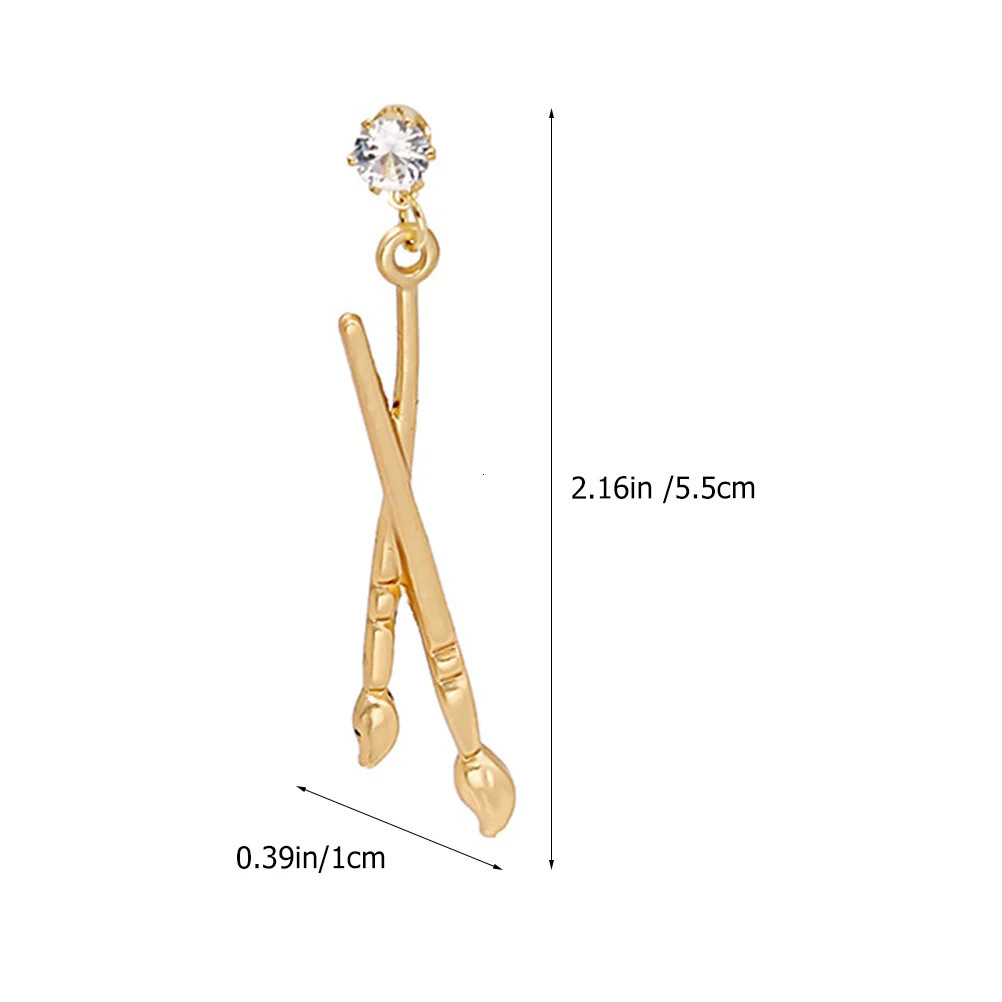 Jewellery Exaggerated Personality and Irregular Earrings Painter Brush Palette Drop Unique Artist Teacher MissTrendy for Artist 250701