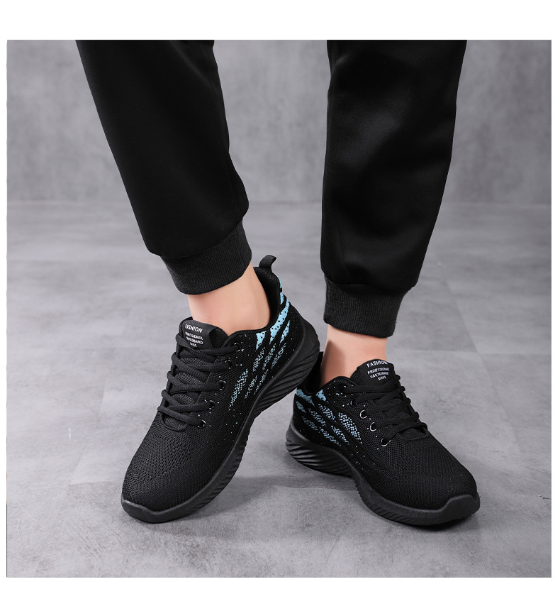 Sports Summer Spring and Autumn Running 2025 New Black Mesh Men's Casual Work Shoes