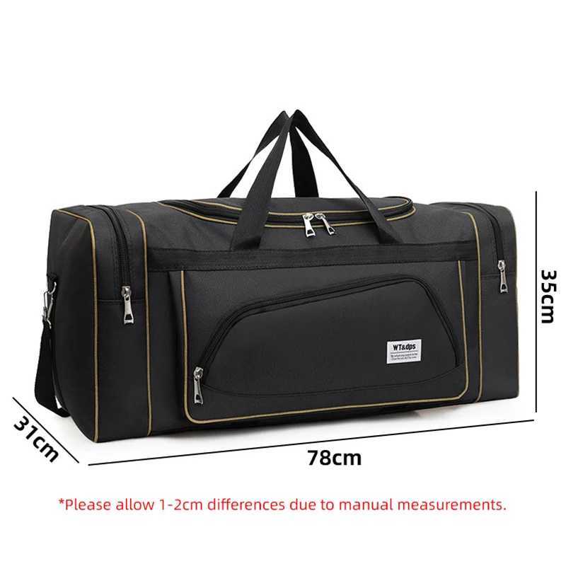 Oversized Duffle Travel Bag Storage Handbag Large Capacity Shoulder Women Bags Oxford Men Carry-on Bag Y8A