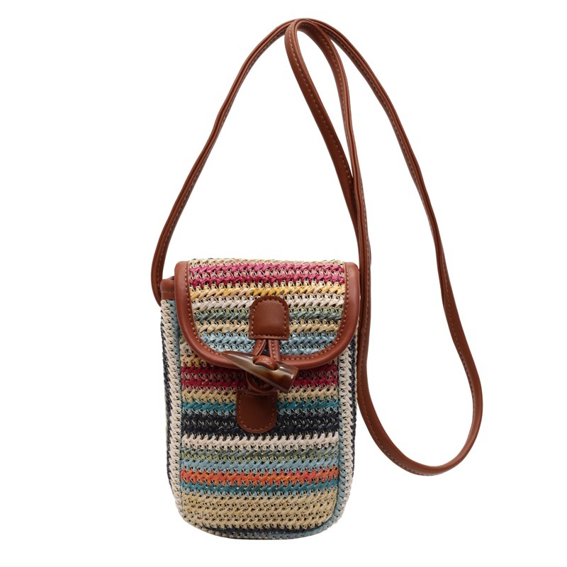 Free shipping designer Spring and Summer High-End Mini Bag for Women 2025 New Niche Design Woven Casual Versatile Phone Bag