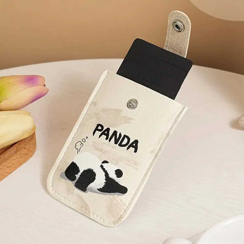 PU Leather Pl Out ID Cards Holder Pouch Thin Hasp Multi-Slot Card Bag Printed Letter Printed Y250707