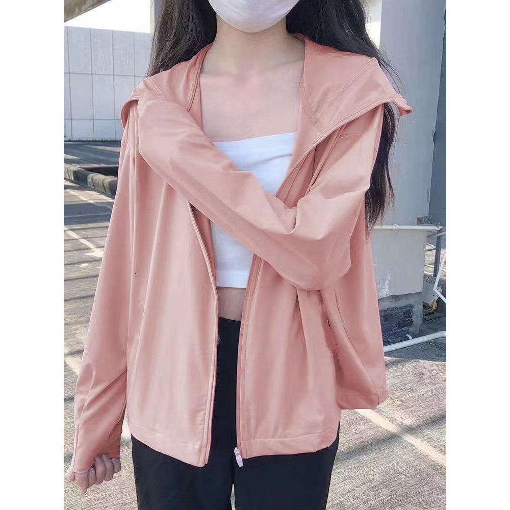 Ice Silk Clothing For Women Breathable Versatile Lightweight Jacket Outdoor Sunshade Loose Cardigan Sun Protection Garment B5