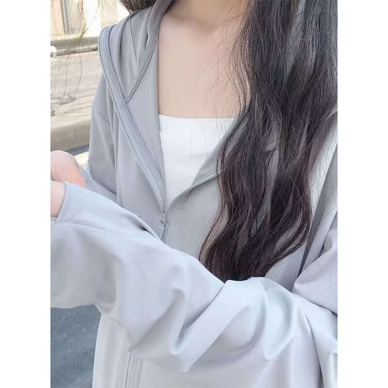 Ice Silk Clothing For Women Breathable Versatile Lightweight Jacket Outdoor Sunshade Loose Cardigan Sun Protection Garment B5