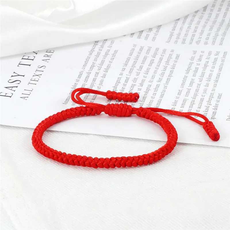 Multicolor Rope Lucky Knots Bracelets for Women and Men Charm Woven Handmade Bangles Braided Adjustable Size Buddhism Jewelry Pulseras XJ250707