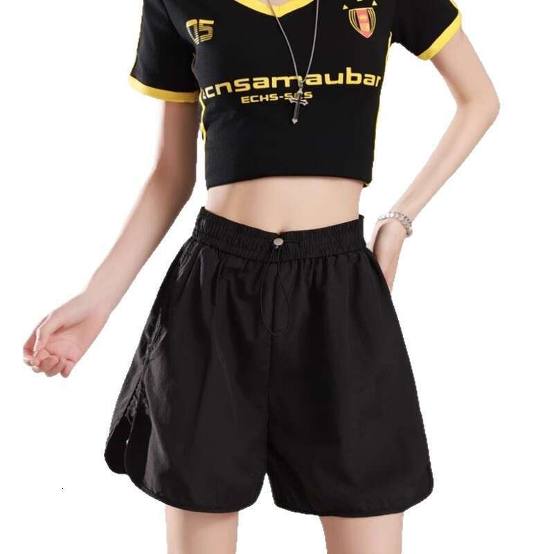 Gray Cargo Shorts For Women Summer New Design Korean Style Loose Drawstring High Waist Petite Casual Pants B5