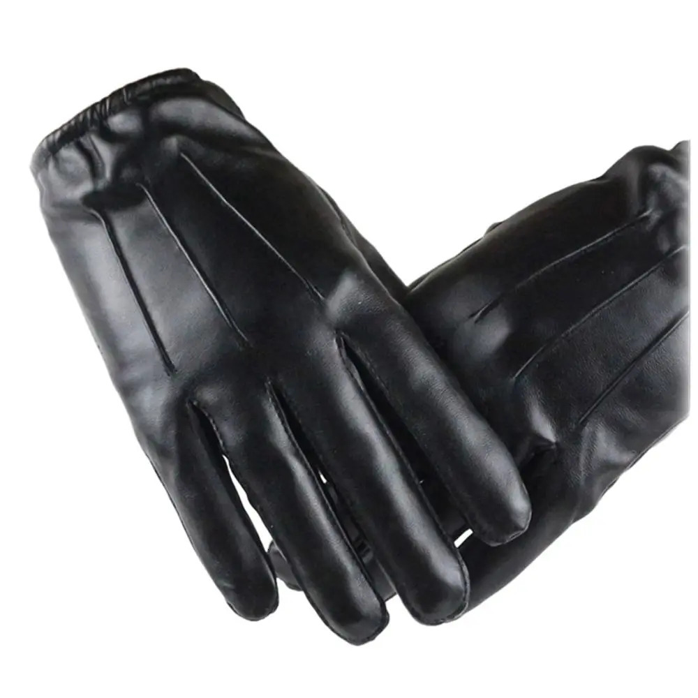 Driving Luxury Outdoors Velet Winter Waterproof Full Finger Gloves Touch Screen Gloves Men Leather Mittens Fashion Accessories
