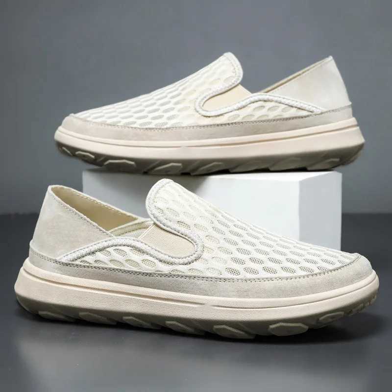 New Mens Breathable Sports Sneakers Cloth Shoes Spring Casual Slip-On Lightweight Cfortable Non-Slip Walking Shoes for Men Y250707