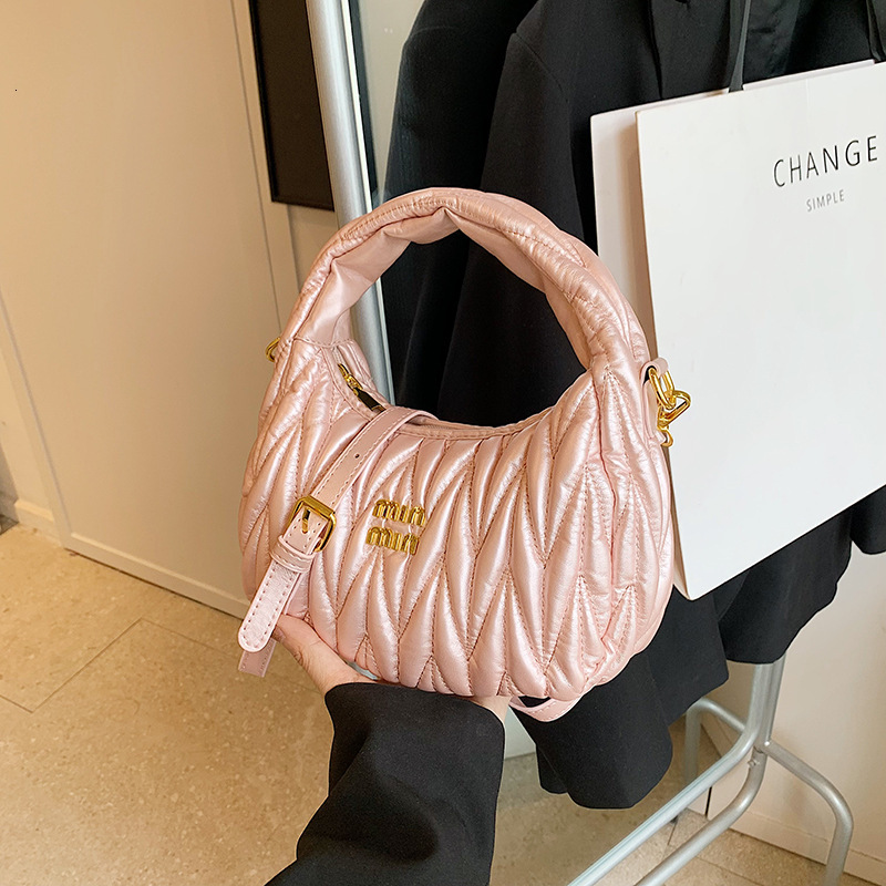 Free shipping designer French Soft Leather Wrinkle Bag for Women New Fashion High-Quality Texture Handbag Elegant Shoulder Bag Crossbody Bag