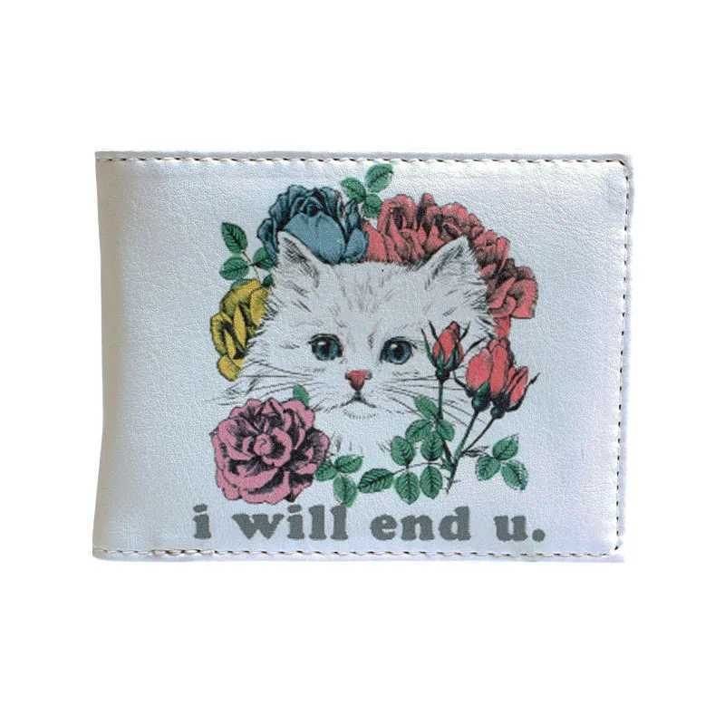Kaii Cartoon Pattern Wallet Bifold Cluh Coin Purse Slim Holder Y250707