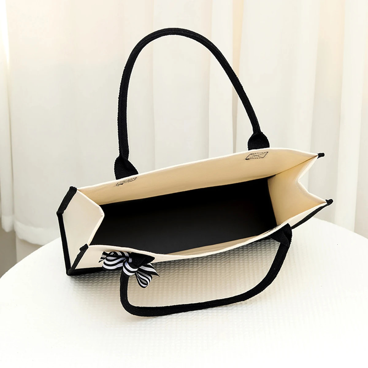 Fashionable Printed Tote Bag Set for Women Large Waterproof Canvas Shopping Bag 250701