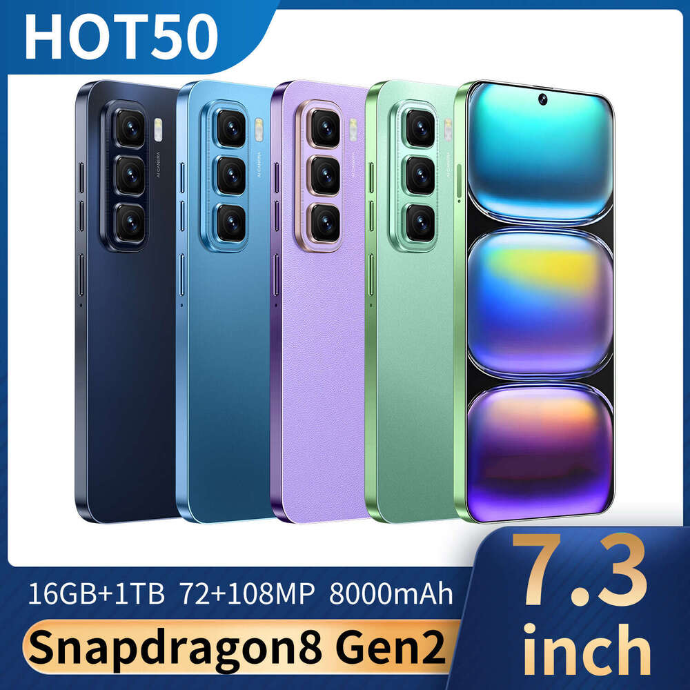 Hot Sale Ozone Phone Hot50 All-In-One Perforated Screen 16+1Tb Android Smartphone Bulk