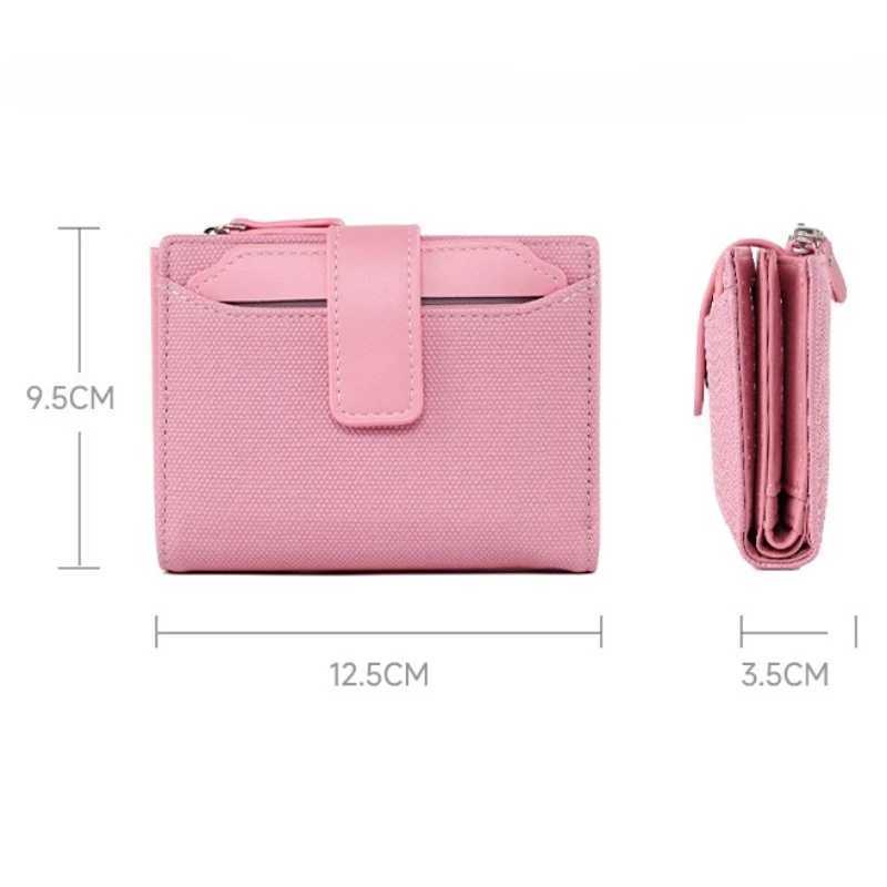 Fiable Wens Folding Short Wallet High Quality PU Leather Zipper Coins Purses Solid Color Versatile Pouch Bag Card Holder Y250707