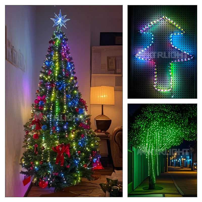DC12V WS2811 RGB Addressable LED Strip 1000 LEDs Waterproof IP68 for Outdoor Garden Indoor Holiday Decoration Pixel String W250701