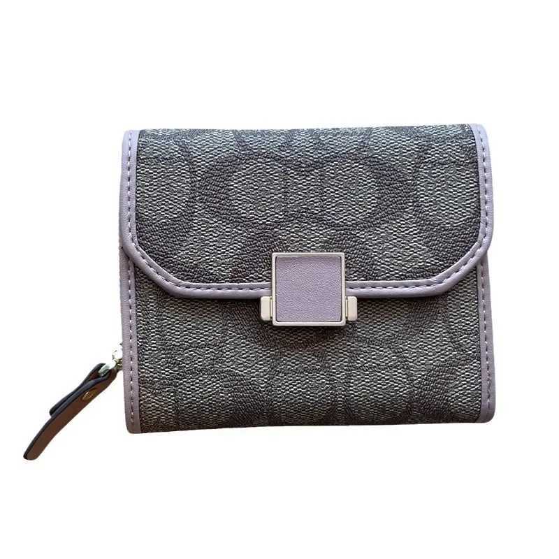 Hot S Of The Seas New Elegant Short Leather Card Holder Letter Color Block Premium Top Layer Cowhide Integrated Mti-Slot Y250707