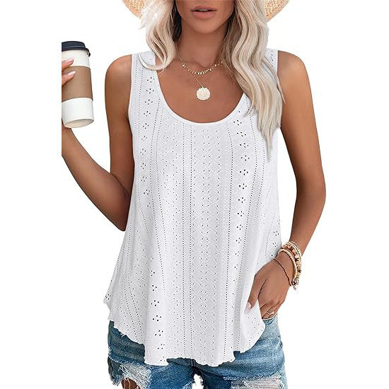Designer Fashion Trend Plus Size Women's European and American Cross-Border Trade 2025 Spring Summer New Round Neck Loose Sleeveless T-Shirt Top 