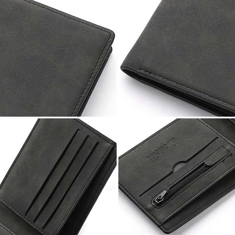 Multi-card Slot Men Wallet Fi Folding Large-capacity Coin Purse PU Leather Short Purse Y250707
