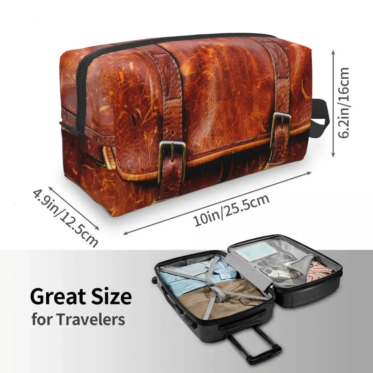 Abstract Leather Textures Cosmetic Bag Women Fashion Large Capacity 3D Medieval Pattern Makeup Case Beauty Storage Toiletry Bags 250701