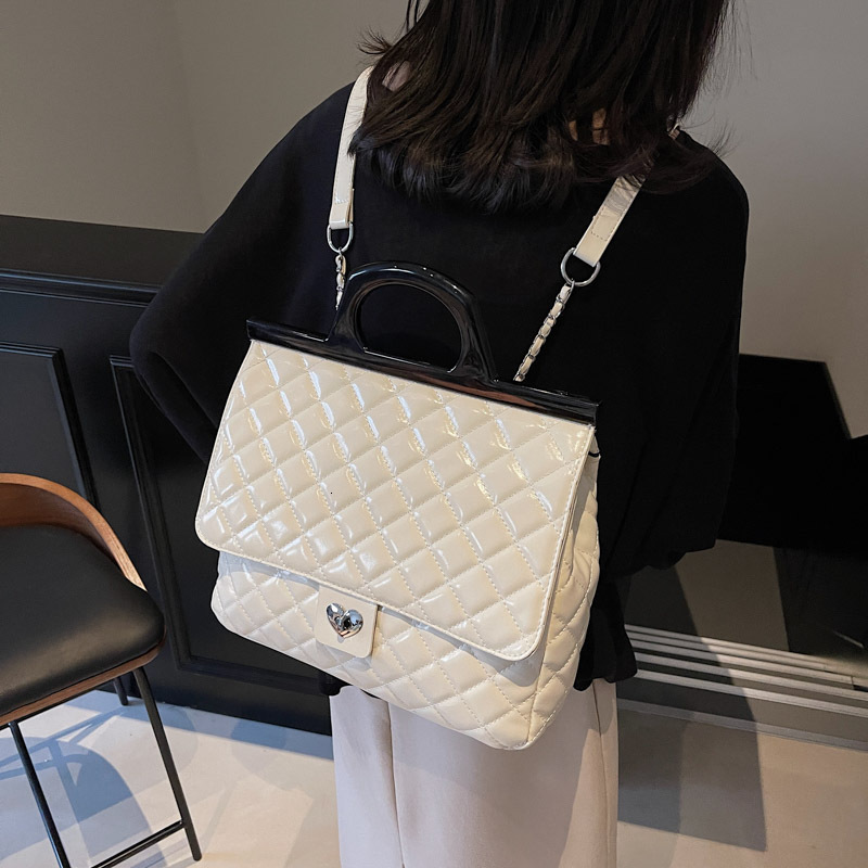 Free shipping designer Quilted Double Shoulder Bag for Women New Trendy Korean Handbag Briefcase College Style Large Capacity Backpack
