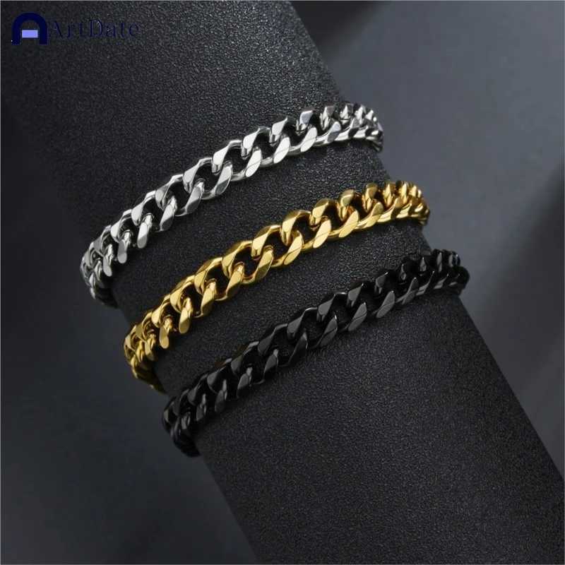 Gold Color Bracelet Stainless Steel Twist Cuban Chain Bracelet for Women Chain Bracelet Jewelry Gifts Wholesale Dropshipping XJ250707