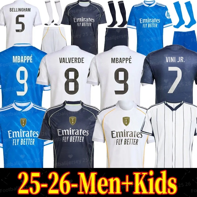 25 26 BELLINGHAM MBAPPE soccer jerseys VINI JR TRENT VALVERDE RODRYGO MODRIC Football jersey kit 25 CAMAVINGA realmadrid Children Kids Shirt Madrids kits Camiseta