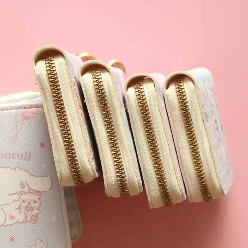 Kaii Coin Purses My Melody Kuri Cinnamoroll Pudding Cute Wallet Keychain Bags Card Holder Clutch Pouch Y250707