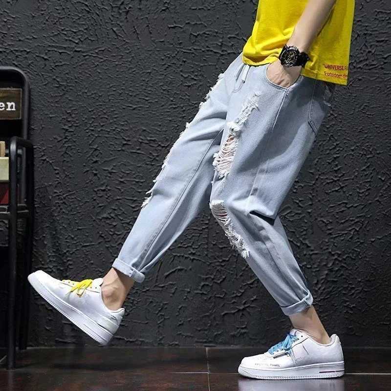 Cropped Tight Pipe Work Wear Skinny Trousers Man Cowboy Pants Slim Fit Jeans for Men Y 2k Vintage Grunge Y2k Stylish Regular XsXJ250707