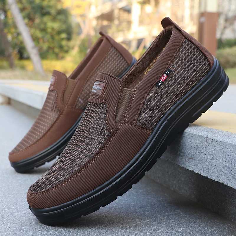 Mens Fionable Solid Woven Knitted Running Shoes - Lightweight Breathable and Non-Slip - Perfect Sports Shoes for Outdoor Ad Y250707