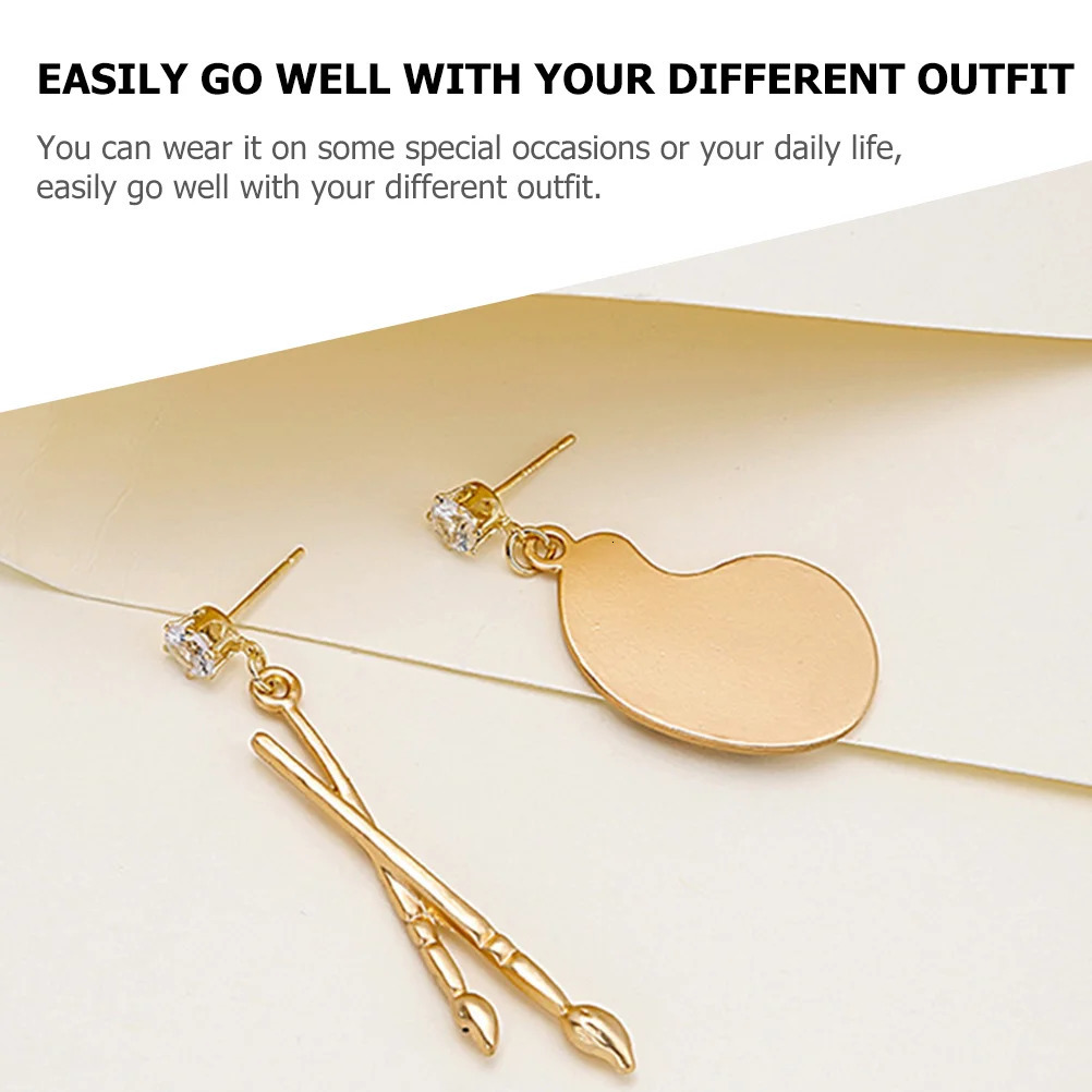 Jewellery Exaggerated Personality and Irregular Earrings Painter Brush Palette Drop Unique Artist Teacher MissTrendy for Artist 250701