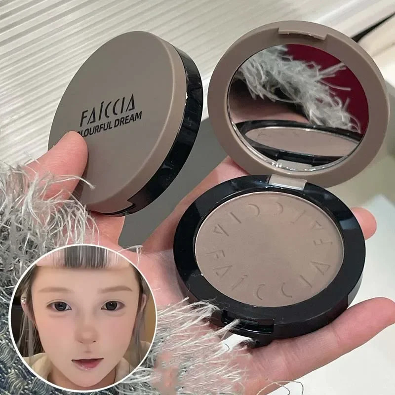 Matte Cement Brown Nose Shadow Facial Contouring Press Powder Monochrome Natural Color Rendering 3D Makeup Contour Palette 250707